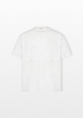 ALEXANDER MCQUEEN - ALEXANDER MCQUEEN Ανδρικό Λευκό T-Shirt with Shirt detail