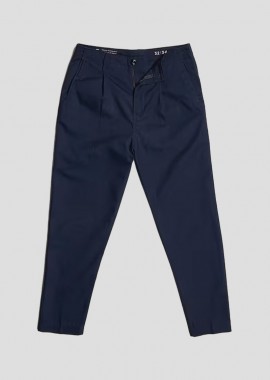 G-STAR Ανδρικό ΜΠΛΕ Pleated Chino Relaxed Tapered Trousers