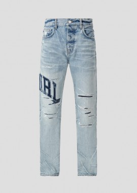 AMIRI Ανδρικό Μπλε Varsity Logo Repair Straight