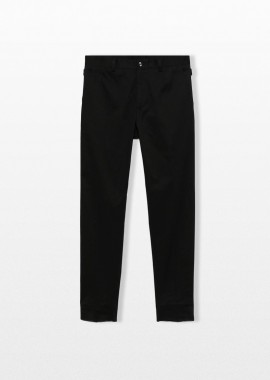 DOLCE&GABBANA - DOLCE&GABBANA Ανδρικό Μαύρο Logo Cotton Trousers
