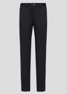 DOLCE&GABBANA Ανδρικό Μαύρο Logo Cotton Trousers
