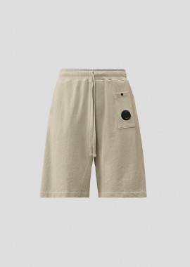 C.P. COMPANY Ανδρικό Γκρι Light Fleece Cargo Lens Shorts