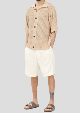 I'M BRIAN Ανδρικό Μπεζ Men's Cream Shorts