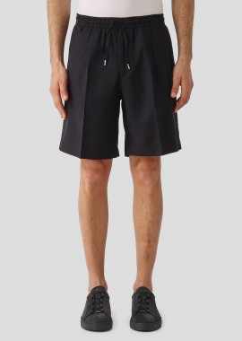 BRIGLIA Ανδρικό Μαύρο Men's Wool Bermuda Shorts