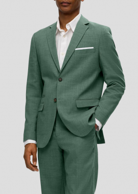 SELECTED HOMME - SELECTED HOMME Ανδρικό Πράσινο Slim Fit Single-Breasted Blazer