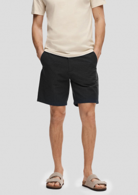 SELECTED HOMME Ανδρικό Μαύρο Seersucker Shorts