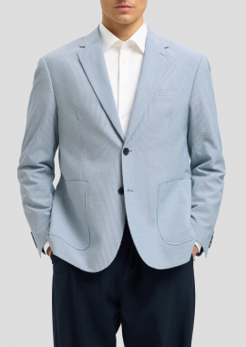 SELECTED HOMME Ανδρικό Μπλε Seersucker Blazer