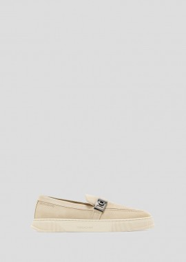 SALVATORE FERRAGAMO Ανδρικό Μπεζ Hug Buckle Hybrid Sneakers