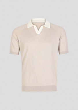 GRAN SASSO - GRAN SASSO Ανδρικό Μπεζ Polo T-shirt