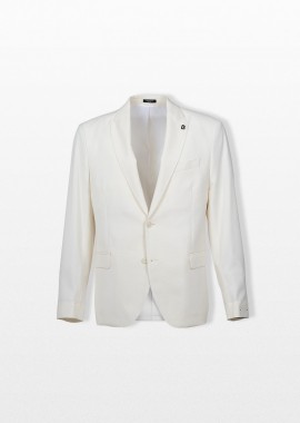 BRERAS - BRERAS Ανδρικό Λευκό Single Breasted Blazer