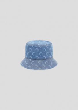MARINE SERRE Ανδρικό Μπλε Moon Laser Denim Bucket Hat