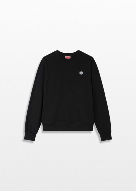 KENZO Ανδρικό Μαύρο Embroidered Sweatshirt In Cotton