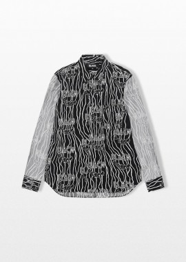 BLACK COMME DES GARÇONS Ανδρικό Μαύρο Reverse Panel Shirt