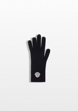 MONCLER Ανδρικό Μαύρο Wool Gloves