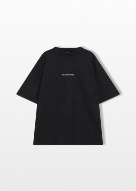 BALENCIAGA Ανδρικό Μαύρο Faded Dry Fleece Uniform Merch T-Shirt