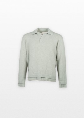 ATOMO FACTORY - ATOMO FACTORY Ανδρικό Πράσινο Sweater With Collar