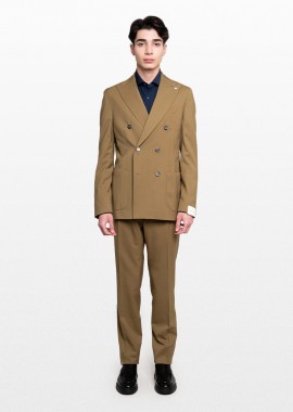 LUBIAM Ανδρικό Πράσινο Double-Breasted Suit
