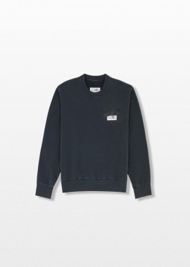 MM6 MAISON MARGIELA - MM6 MAISON MARGIELA Ανδρικό Μαύρο Numeric Logo Jumper