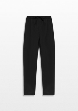 MM6 MAISON MARGIELA Ανδρικό Μαύρο Trousers with Woolen Finish