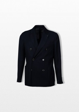 LARDINI Ανδρικό Μαύρο Double Breasted Blazer