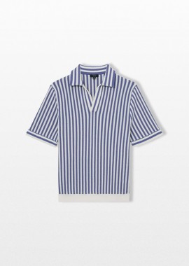 REISS - REISS Ανδρικό Μπλε Short Sleeved Polo Shirt