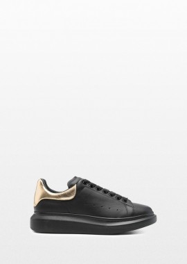 ALEXANDER MCQUEEN - ALEXANDER MCQUEEN Ανδρικό Μαύρο Oversized Leather Sneakers
