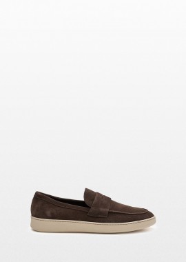 PHILIPPE LANG - PHILIPPE LANG Ανδρικό Καφέ Suede Loafers
