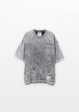 MAISON MIHARA YASUHIRO Ανδρικό Γκρι Bleached T-shirt