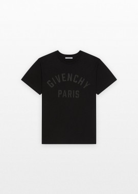 GIVENCHY Ανδρικό Μαύρο T-shirt With GIVENCHY Paris Embroidery