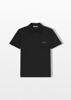 GIVENCHY - GIVENCHY Ανδρικό Μαύρο Polo with GIVENCHY Paris Gros Grain