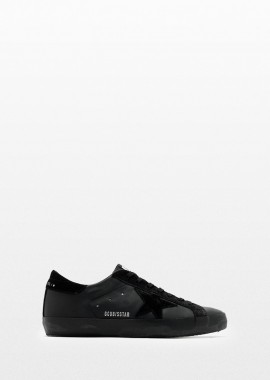 GOLDEN GOOSE - GOLDEN GOOSE Ανδρικό Μαύρο Super-Star Sneakers