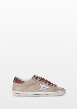 GOLDEN GOOSE - GOLDEN GOOSE Ανδρικό Μπεζ Super-Star Penstar Sneakers