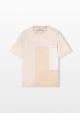 GOLDEN GOOSE Ανδρικό Λευκό Patchwork Effect T-Shirt