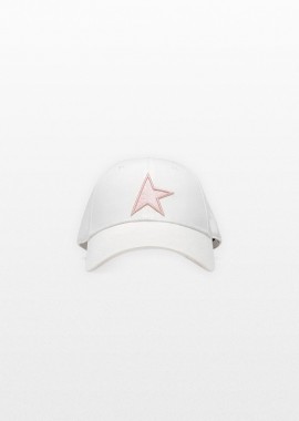 GOLDEN GOOSE Ανδρικό Λευκό Baseball Cap With Star