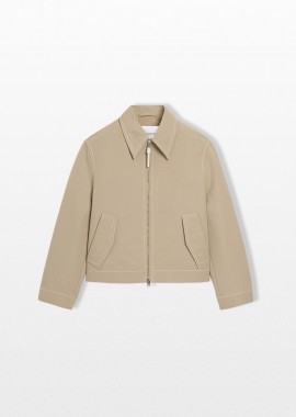 AMI PARIS - AMI PARIS Ανδρικό Μπεζ Zipped Jacket