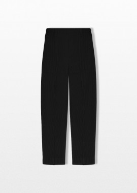 ISSEY MIYAKE - ISSEY MIYAKE Ανδρικό Μαύρο Tuxedo Pleats Trousers