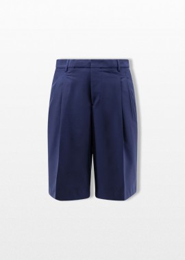 AMI PARIS - AMI PARIS Ανδρικό Μπλε Wide Bermuda Shorts