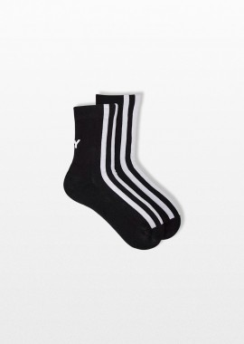Y-3 Ανδρικό Μαύρο Stripes Socks
