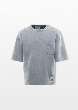 MAISON MIHARA YASUHIRO - MAISON MIHARA YASUHIRO Ανδρικό Γκρι Bleached T-Shirt