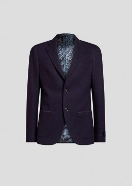 ETRO - ETRO Ανδρικό Μπλε Single-Breasted Blazer