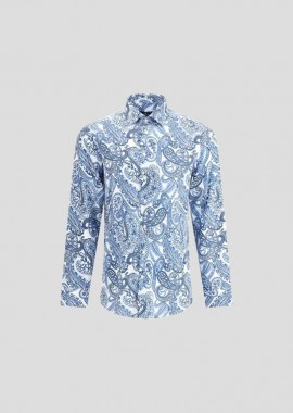 ETRO - ETRO Ανδρικό Μπλε Etro Paisley Print Shirt