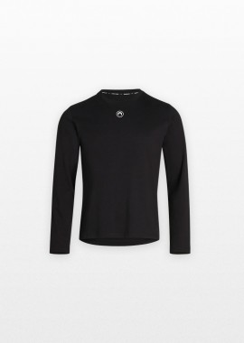 MARINE SERRE Ανδρικό Μαύρο Plain Long-Sleeved T-Shirt