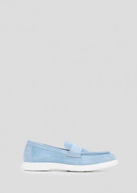 CALCE Ανδρικό Μπλε Leather Loafers Blue