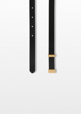 LARDINI - LARDINI Ανδρικό Μαύρο Leather Belt in Black
