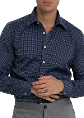 MONK Ανδρικό Μπλε Polka Dot Shirt