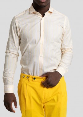 CALIBAN - CALIBAN Ανδρικό Yellow Summer Fit Shirt