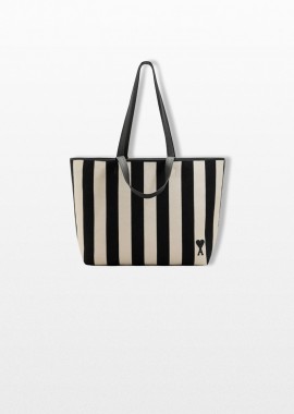 AMI PARIS - AMI PARIS Ανδρικό Μαύρο Ami De Coeur Shopping Bag