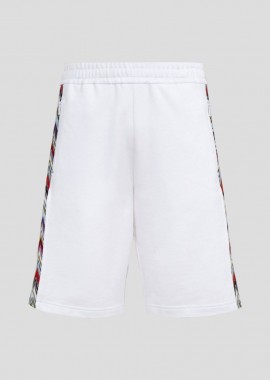 MISSONI Ανδρικό Λευκό Bermuda Shorts With Knitted Insert