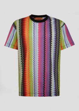 MISSONI Ανδρικό Πολύχρωμο Multicoloured Vertical T-Shirt