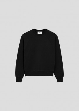 AMI PARIS Ανδρικό Μαύρο Black Cotton Ami De Coeur Sweatshirt